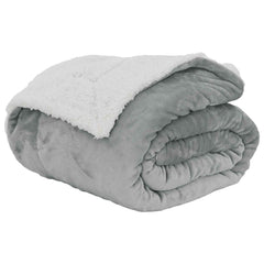 vidaXL Throw Blanket Grey 150 x 200 cm 1.64 kg Fleece 2