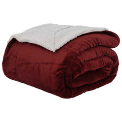 vidaXL Throw Blanket Bordeaux Red 150 x 200 cm 1.64 kg Fleece 2
