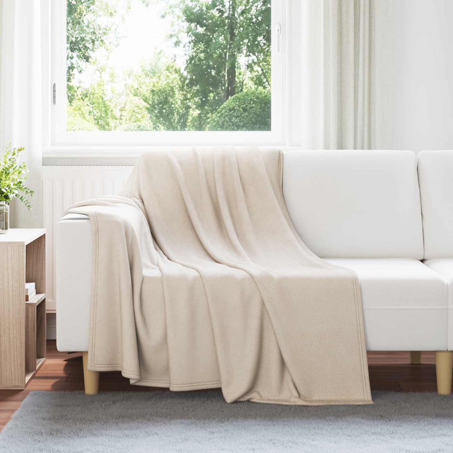 Throw Blankets 6 pcs Beige 2.61 kg Fleece