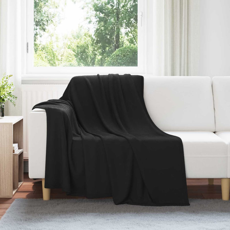 Throw Blankets 6 pcs Black 2.61 kg Fleece
