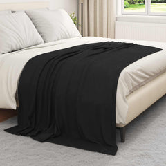 vidaXL Throw Blankets 6 pcs Black 200 x 150 cm 2.61 kg Fleece 3