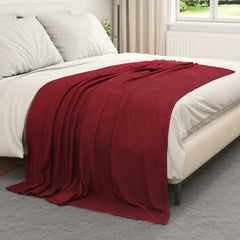 vidaXL Throw Blankets 6 pcs Bordeaux Red 200 x 150 cm 2.52 kg Fleece 3