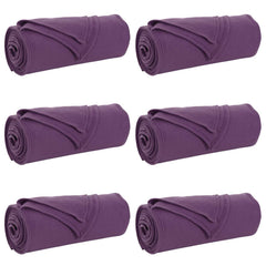 vidaXL Throw Blankets 6 pcs Purple 200 x 150 cm 2.61 kg Fleece 2