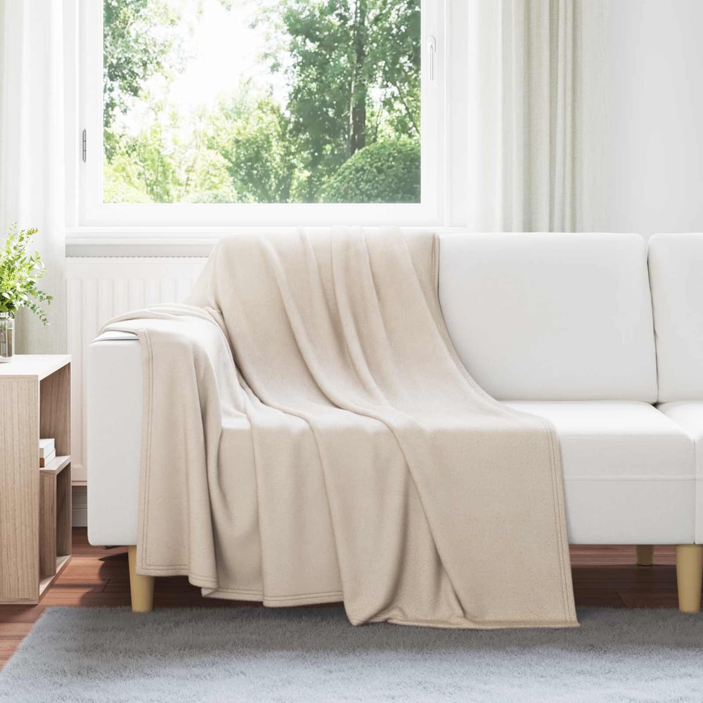 Throw Blankets 200 x 150 cm 10.08 kg Fleece 24 pcs Beige