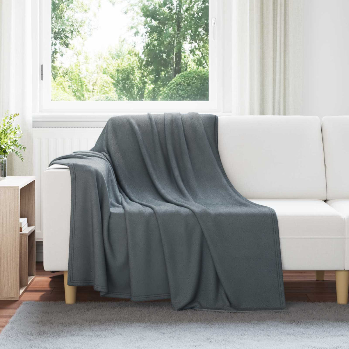 Throw Blankets 200 x 150 cm 10.08 kg Fleece 24 pcs Dark grey