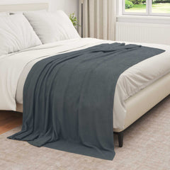 vidaXL Throw Blankets 6 pcs Dark Grey 210 x 140 cm 2.56 kg Fleece 3