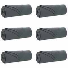 vidaXL Throw Blankets 6 pcs Dark Grey 210 x 140 cm 2.56 kg Fleece 2