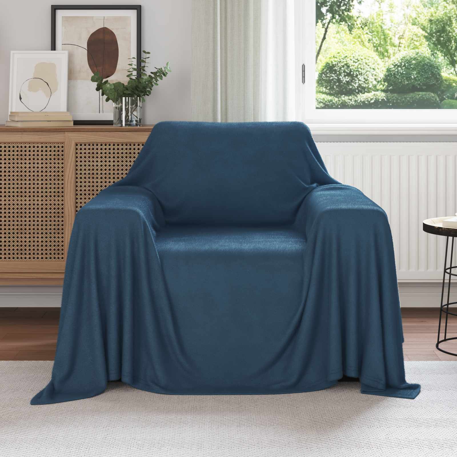 vidaXL Throw Blankets 6 pcs Navy Blue 210 x 140 cm 2.44 kg Fleece 1