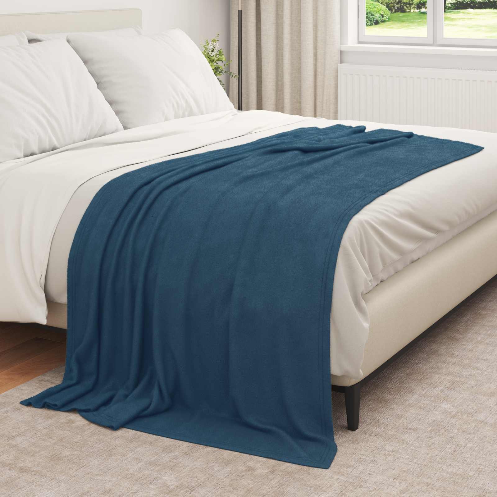 vidaXL Throw Blankets 6 pcs Navy Blue 210 x 140 cm 2.44 kg Fleece 3