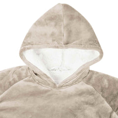 vidaXL Blanket Hoodie Beige M Fleece and Flannel 5