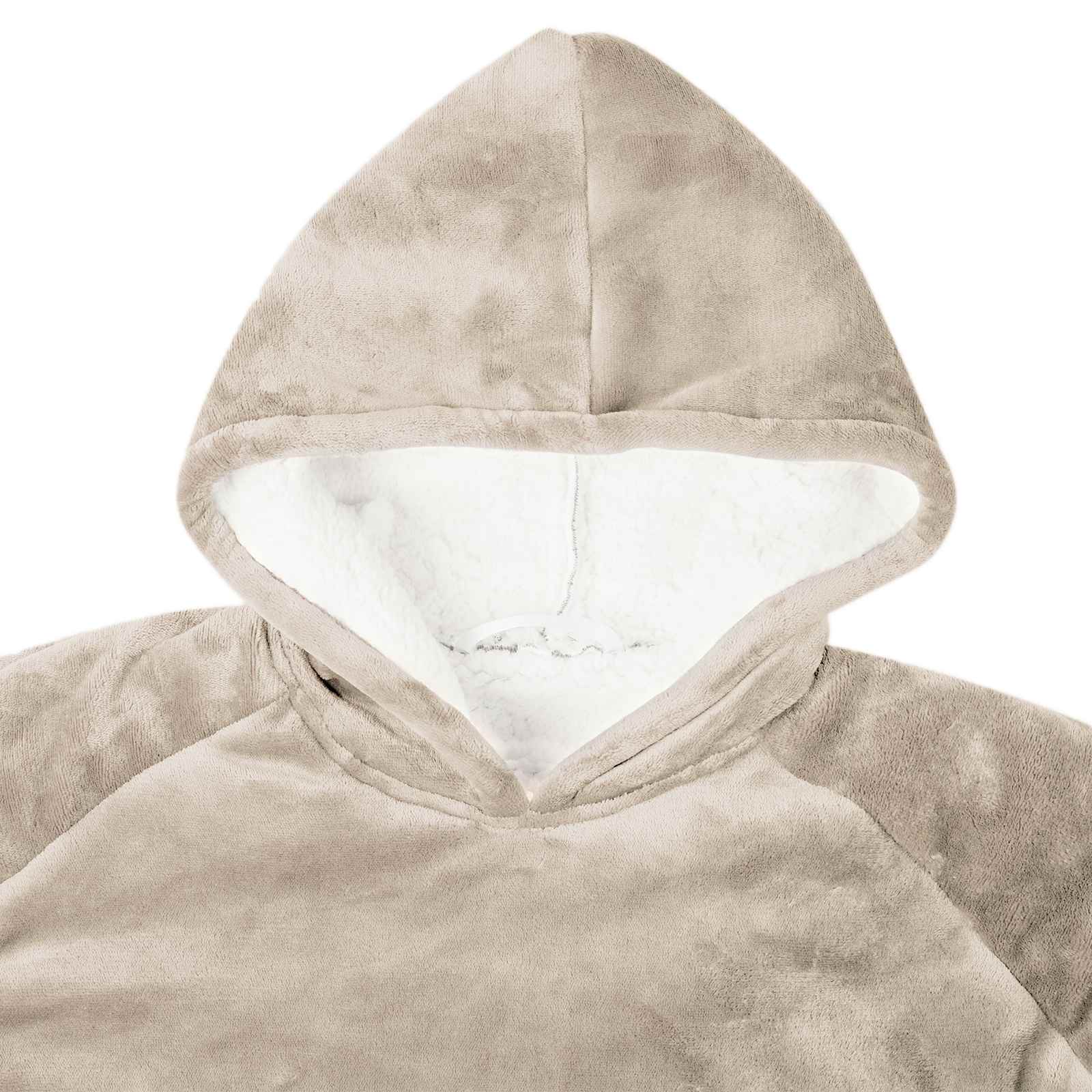 vidaXL Blanket Hoodie Beige M Fleece and Flannel 5