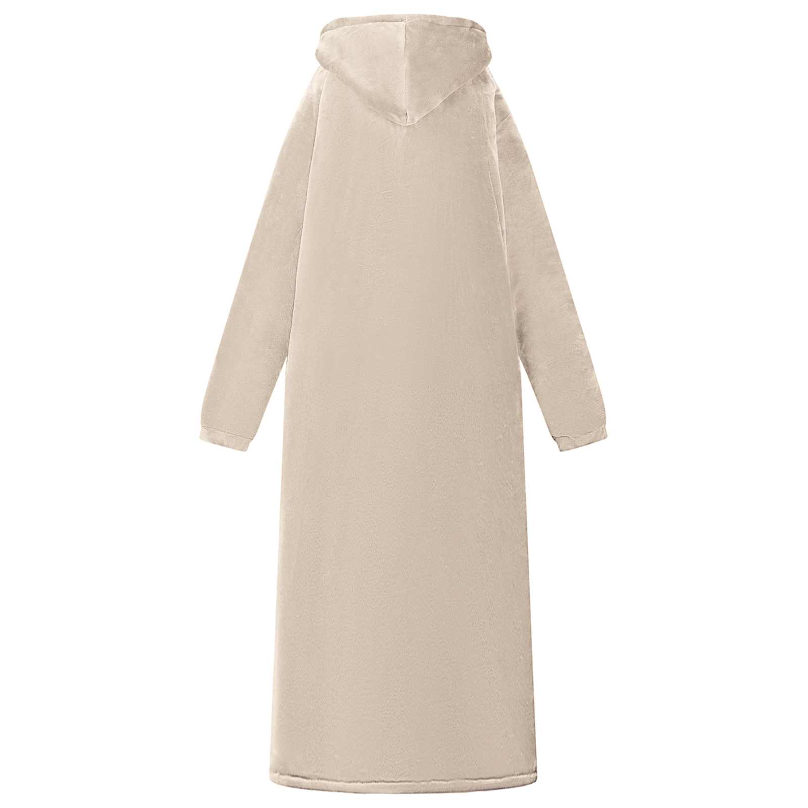vidaXL Blanket Hoodie Beige L Fleece and Flannel 4