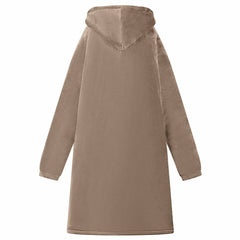 vidaXL Blanket Hoodie Camel M Fleece and Flannel 4