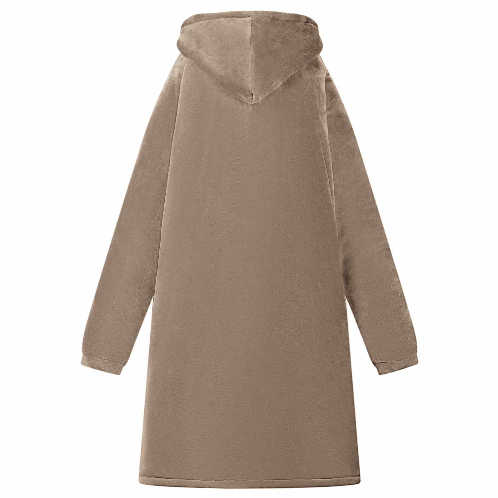 vidaXL Blanket Hoodie Camel L Fleece and Flannel 4