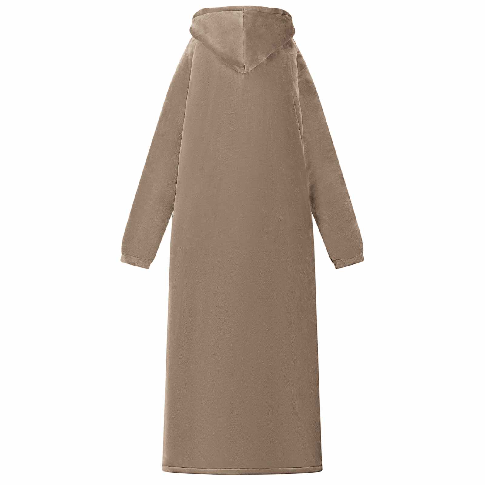 vidaXL Blanket Hoodie Camel M Fleece and Flannel 4