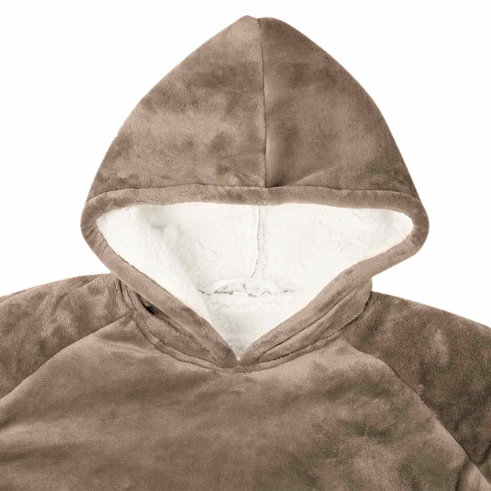 vidaXL Blanket Hoodie Camel L Fleece and Flannel 5