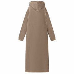vidaXL Blanket Hoodie Camel L Fleece and Flannel 4
