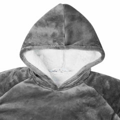 vidaXL Blanket Hoodie Dark Grey M Fleece and Flannel 5