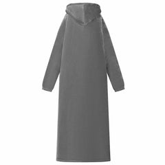 vidaXL Blanket Hoodie Dark Grey M Fleece and Flannel 4