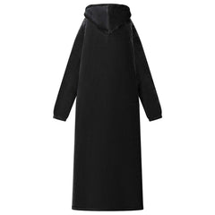vidaXL Blanket Hoodie Black M Fleece and Flannel 4