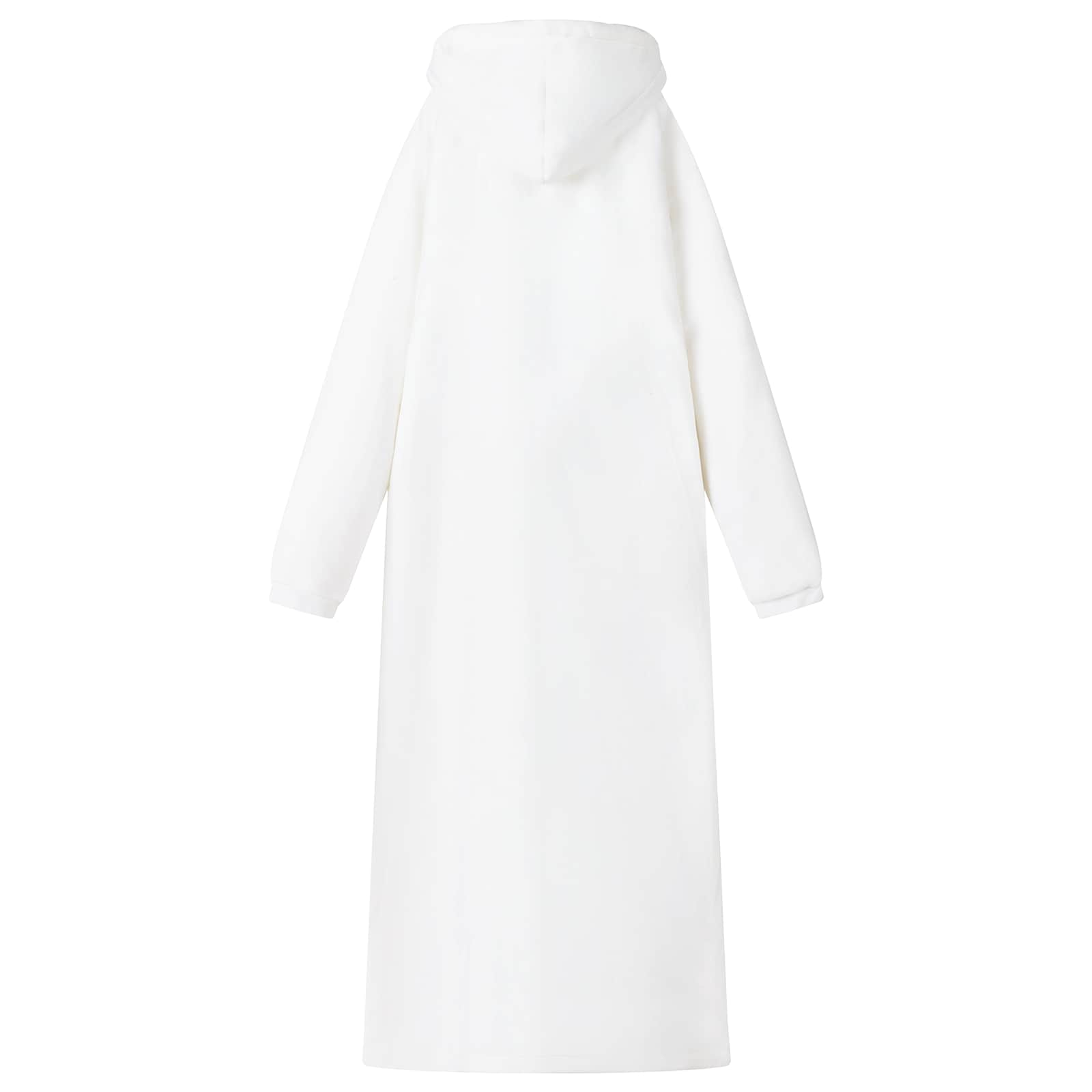 vidaXL Blanket Hoodie White L Fleece and Flannel 4