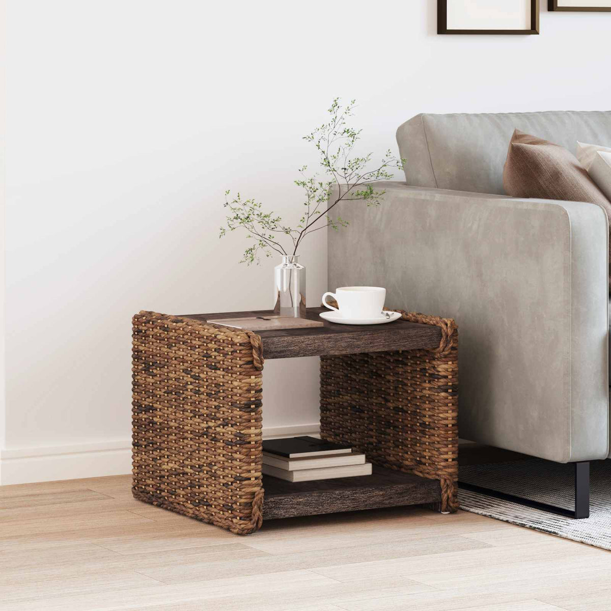 Coffee Table Natural 45 x 45 x 45 cm Solid Mahogany Wood 44.5 cm 45 cm 45 cm