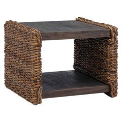 Coffee Table Natural 45 x 45 x 45 cm Solid Mahogany Wood 44.5 cm 45 cm 45 cm