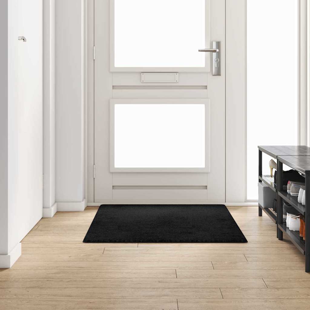 vidaXL Carpet Runner Black 100 x 150 cm 100% Polypropylene Tuft 1