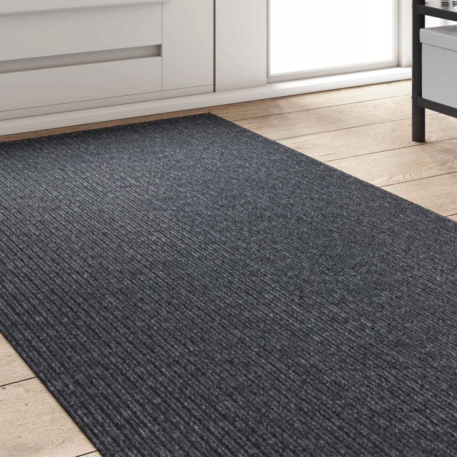 vidaXL Carpet Runner Grey 80 x 300 cm Fabric 4