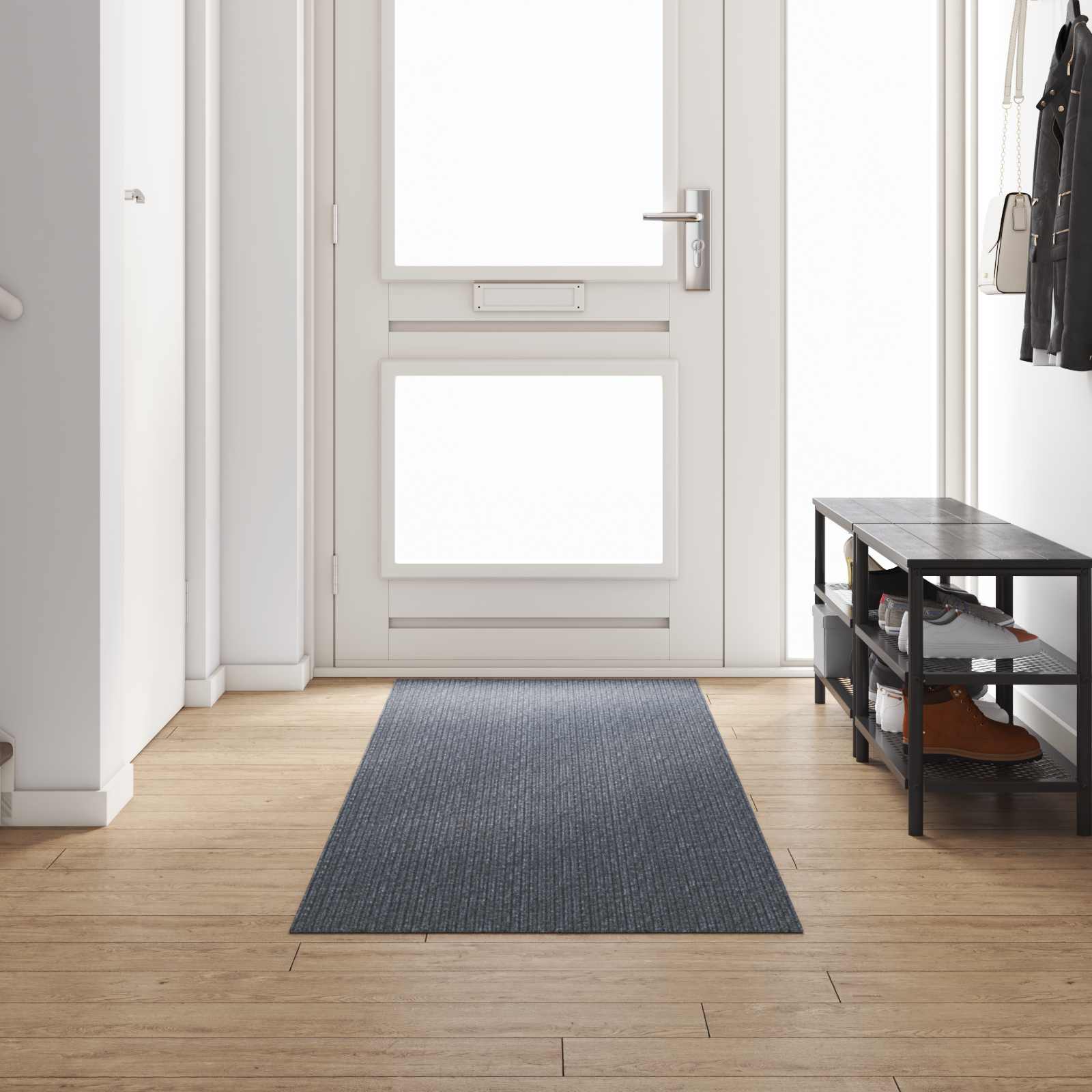 vidaXL Carpet Runner Grey 80 x 300 cm Fabric 1