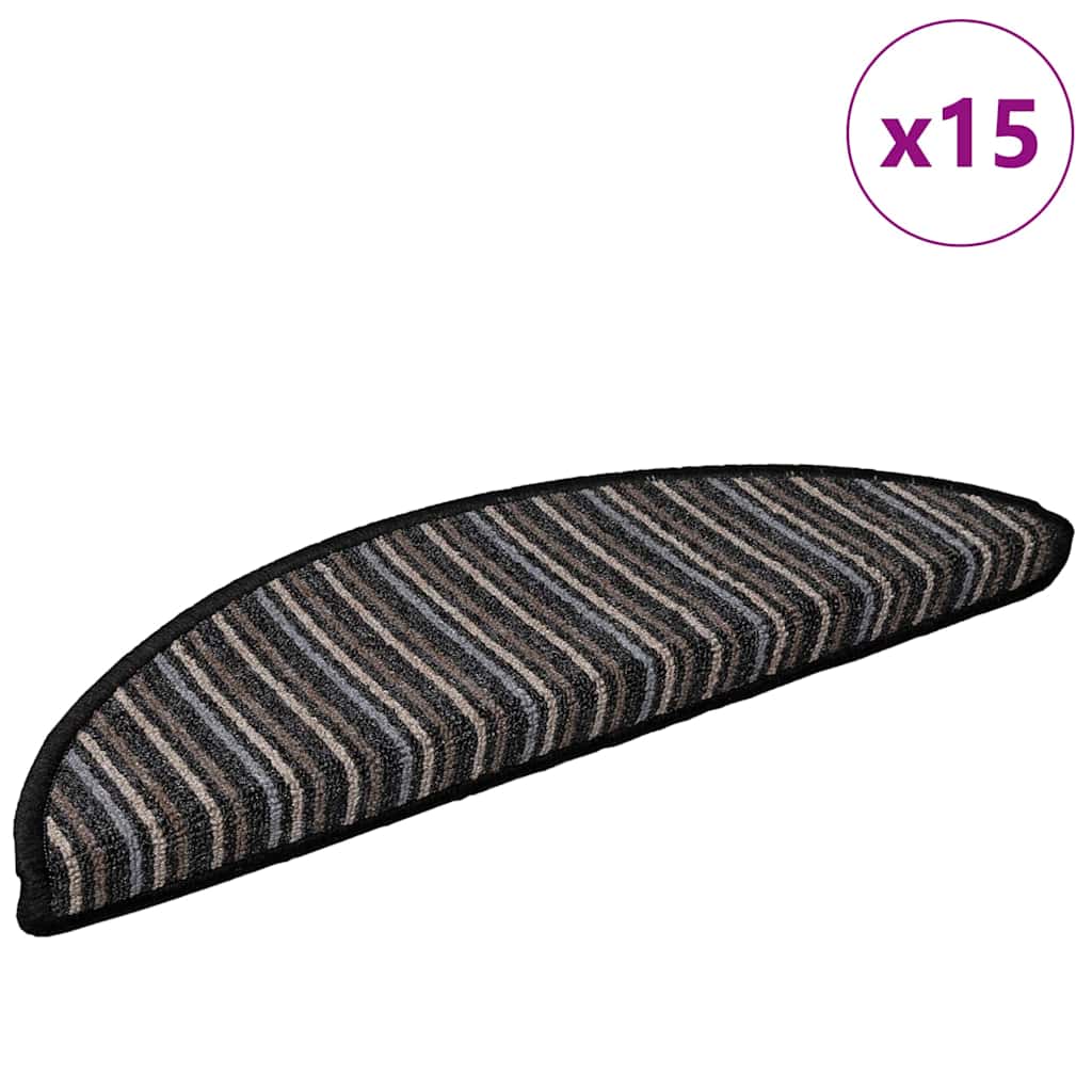 vidaXL Self-adhesive Stair Mats 15 pcs 56 x 17 x 3 cm Non-Slip 3