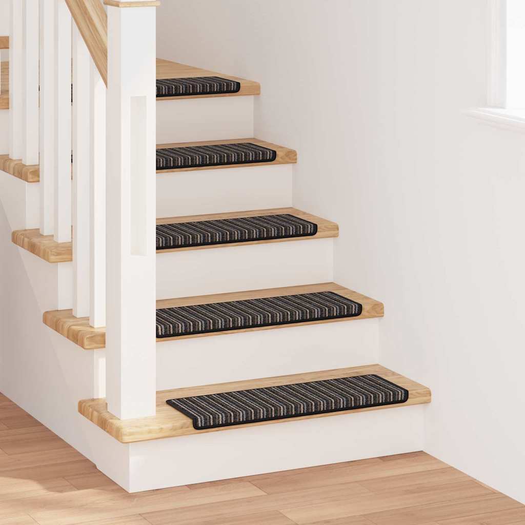 Self-adhesive Stair Mats 15 pcs 65 x 21 x 4 cm Non-Slip Anthracite