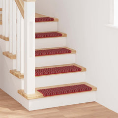 Self-adhesive Stair Mats 15 pcs 65 x 21 x 4 cm Non-Slip Red