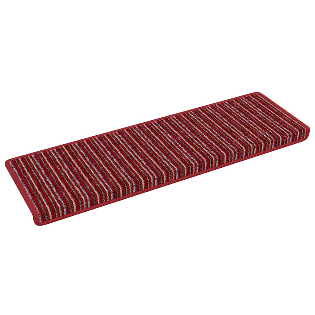Self-adhesive Stair Mats 15 pcs 65 x 21 x 4 cm Non-Slip Red