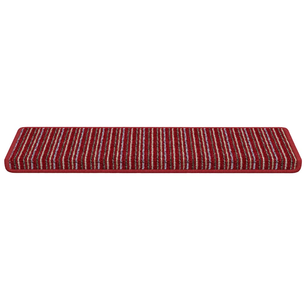 Self-adhesive Stair Mats 15 pcs 65 x 21 x 4 cm Non-Slip Red