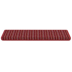 Self-adhesive Stair Mats 15 pcs 65 x 21 x 4 cm Non-Slip Red