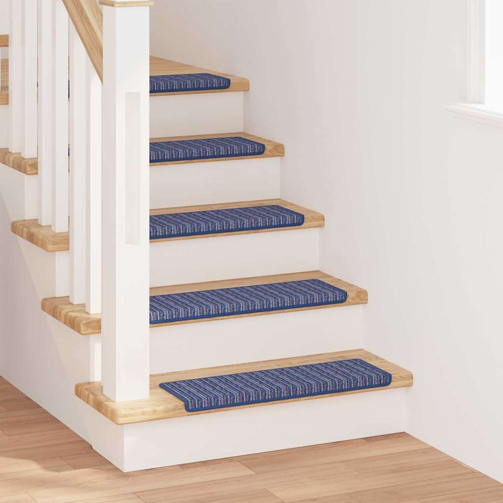 Self-adhesive Stair Mats 15 pcs 65 x 21 x 4 cm Non-Slip Blue