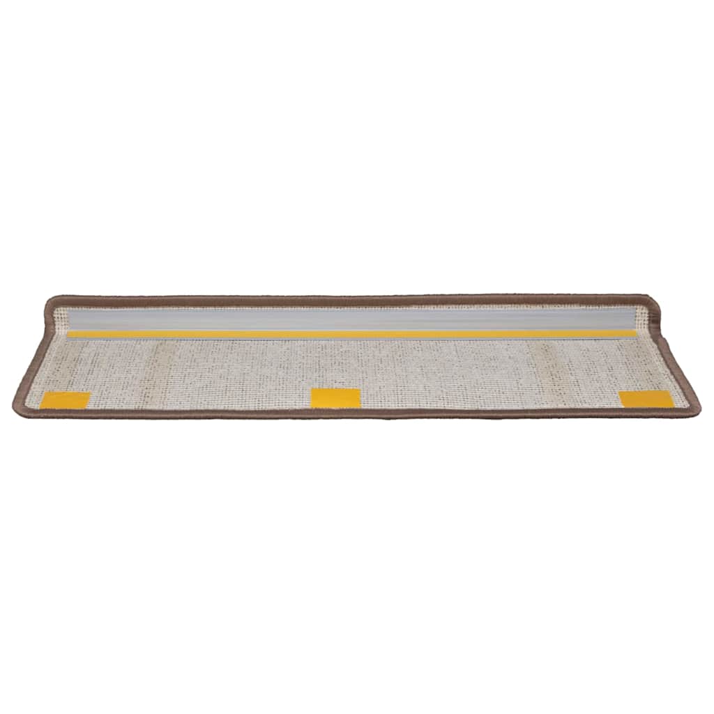 vidaXL Self-adhesive Stair Mats 15 pcs 65 x 21 x 4 cm Non-Slip Brown 6