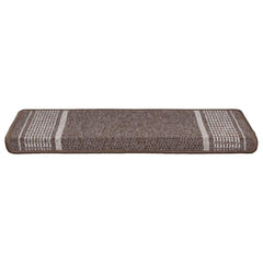 vidaXL Self-adhesive Stair Mats 15 pcs 65 x 21 x 4 cm Non-Slip Brown 5
