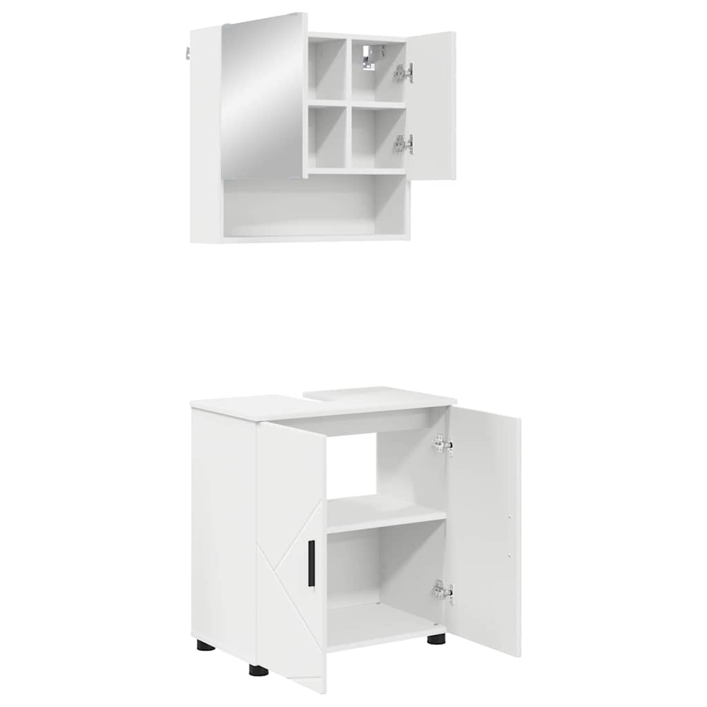 Bathroom Furniture Set 2 pcs 61 x 35 x 64 cm White