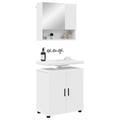 Bathroom Furniture Set 2 pcs 61 x 35 x 64 cm White