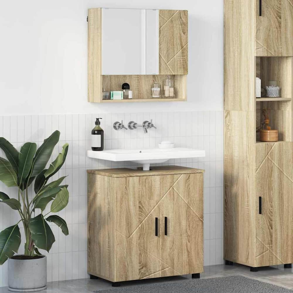 Bathroom Furniture Set 2 pcs 61 x 35 x 64 cm Sonoma oak