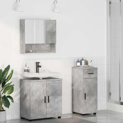Bathroom Furniture Set 3 pcs 61 x 35 x 64 cm Concrete grey