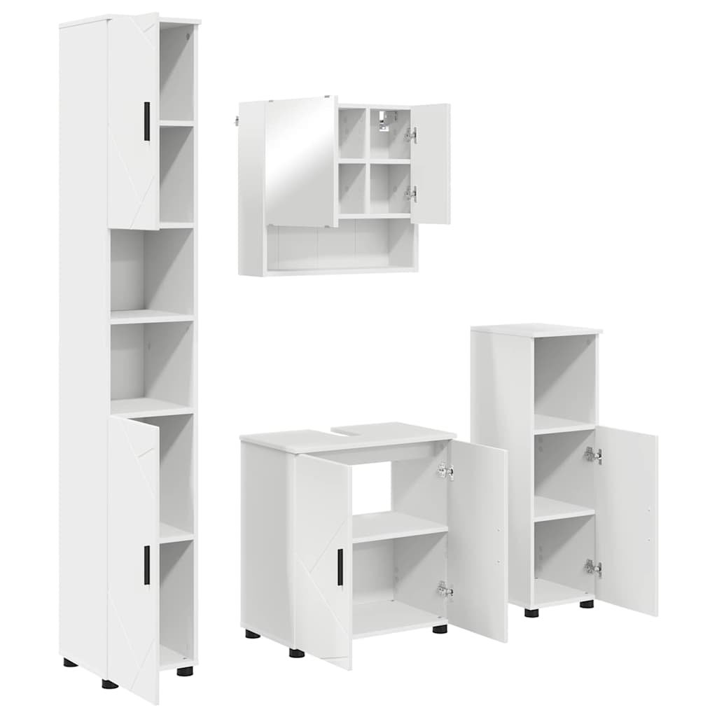Bathroom Furniture Set 4 pcs 61 x 35 x 64 cm White