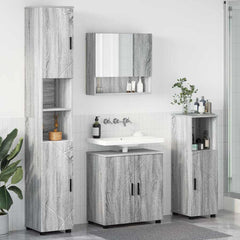 Bathroom Furniture Set 4 pcs 61 x 35 x 64 cm Grey sonoma