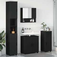 Bathroom Furniture Set 4 pcs 61 x 35 x 64 cm Black
