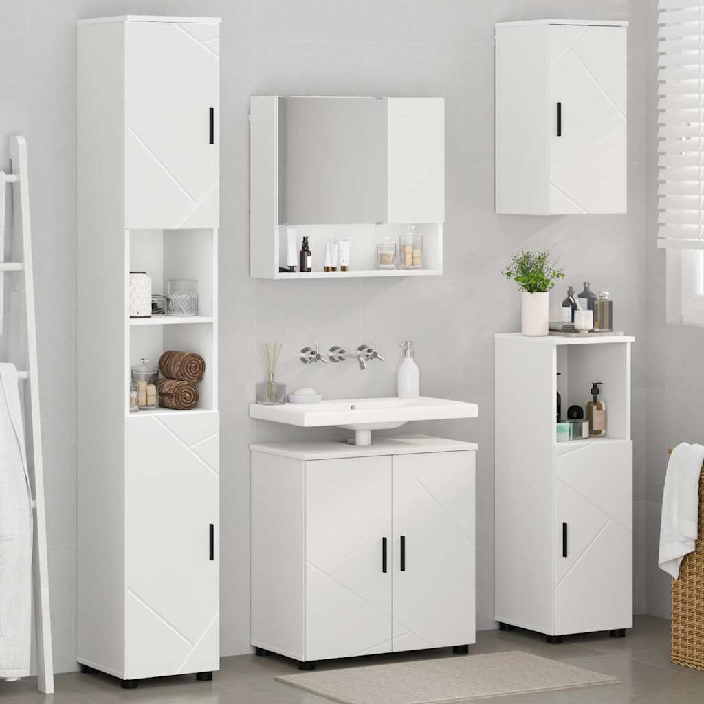 Bathroom Furniture Set 5 pcs 61 x 35 x 64 cm White
