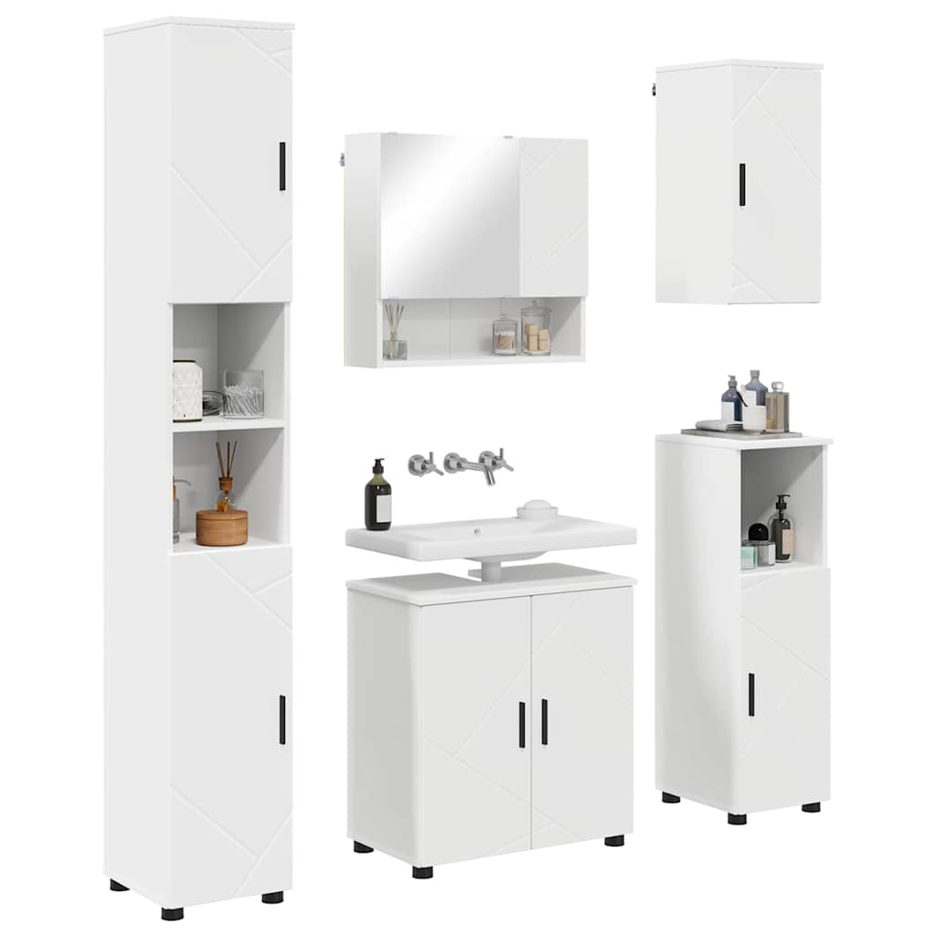 Bathroom Furniture Set 5 pcs 61 x 35 x 64 cm White