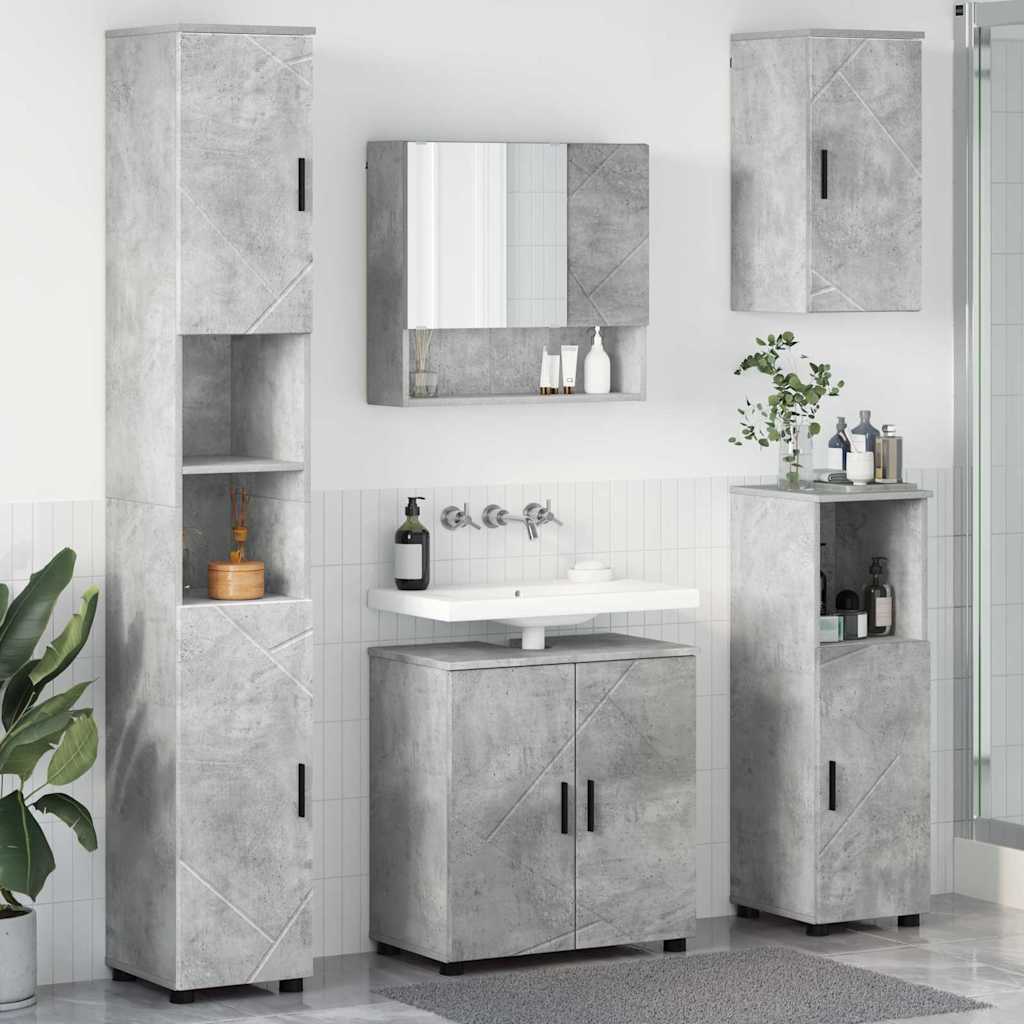 Bathroom Furniture Set 5 pcs 61 x 35 x 64 cm Concrete grey