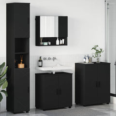 Bathroom Furniture Set 4 pcs 61 x 35 x 64 cm Black